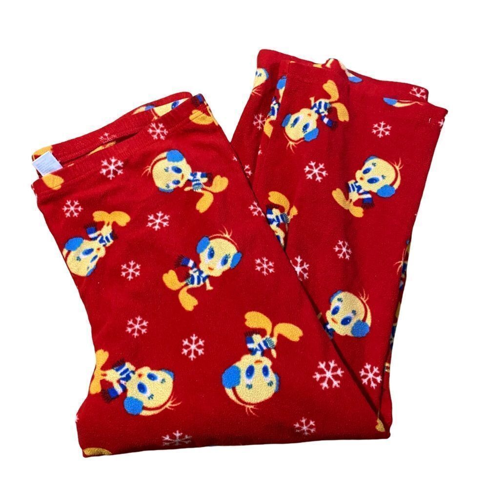 Women’s Tweety Bird Snowflake Fleece Pajama Pants
